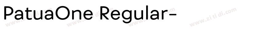 PatuaOne Regular字体转换